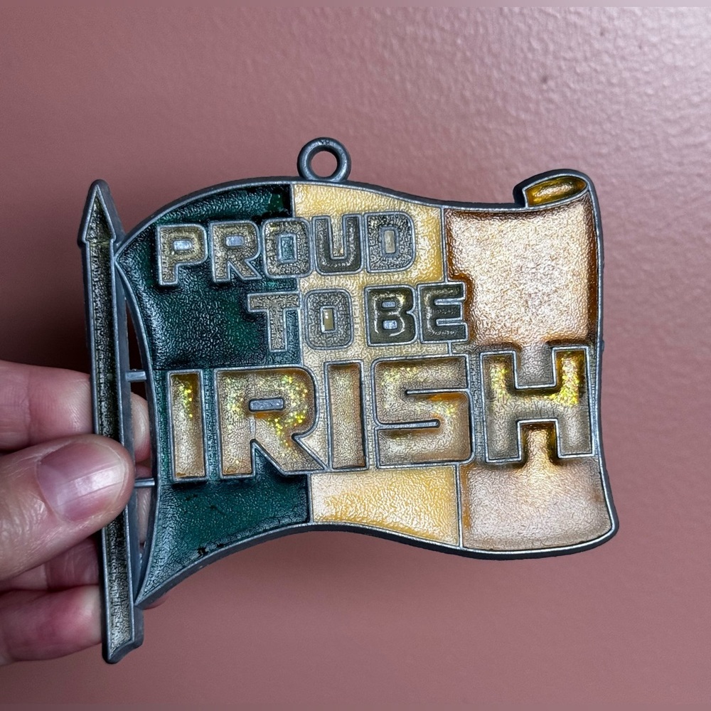 Proud to be Irish vintage stained glass suncatcher✨